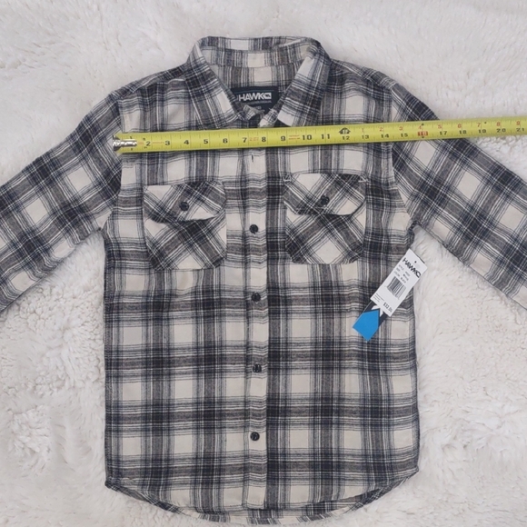 TONY HAWK Black and White , Brown Button Down Shirt Classic Plaid Design - Picture 11 of 17
